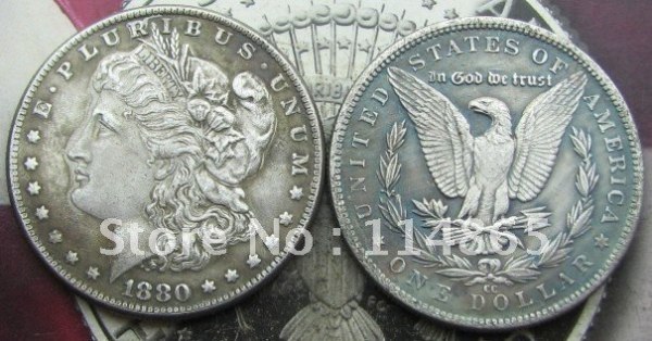 1880-CC Morgan Dollar Copy Coin commemorative coins