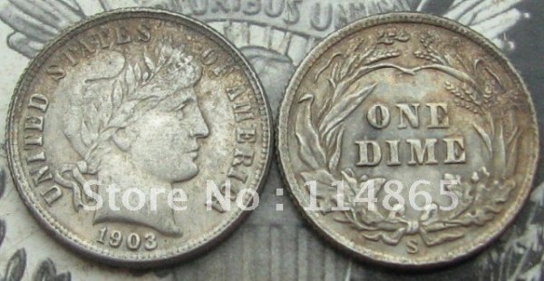1903-S Barber Liberty Head Dime COPY commemorative coins