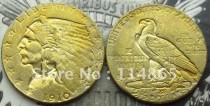 1910 $2 1/2 Indian Head Eagle Gold Coin COPY FREE SHIPPING