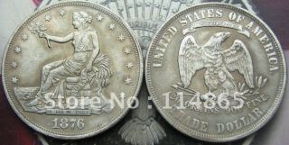 1876-P Trade Dollar COIN COPY FREE SHIPPING