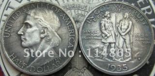 1935-1934-D  BOONE BICENTENNIAL COMMEMORATIVE HALF DOLLAR