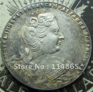 1 ROUBLE 1730 RUSSIA Anna I Copy Coin commemorative coins