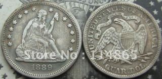 1889 Seated Liberty Quarter COIN COPY FREE SHIPPING