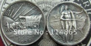 1938 OREGON TRAIL COMMEMORATIVE HALF DOLLAR COPY FREE SHIPPING