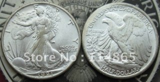 1921-S Walking Liberty Half Dollar UNC COIN COPY FREE SHIPPING