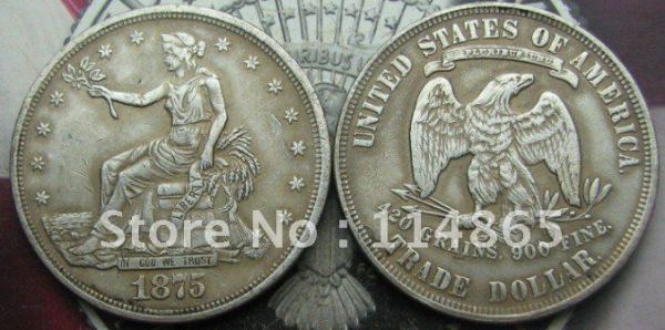 1875-P Trade Dollar COIN COPY FREE SHIPPING