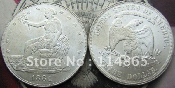 1884-P Trade Dollar UNC COIN COPY FREE SHIPPING