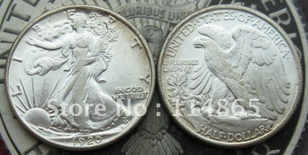 1920-S Walking Liberty Half Dollar UNC COIN COPY FREE SHIPPING