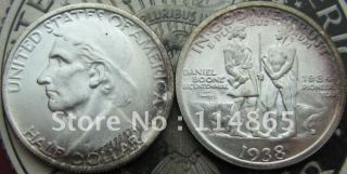 1938-1934-D   BOONE BICENTENNIAL COMMEMORATIVE HALF DOLLAR UNC