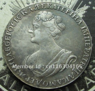 1 ROUBLE 1725 RUSSIA Ekaterina I  COPY commemorative coins