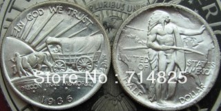 USA 1936-P OREGON TRAIL COMMEMORATIVE HALF DOLLAR UNC COPY FREE SHIPPING