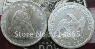 USA 1863-P Seated Liberty Dollar UNC COPY FREE SHIPPING