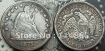 1875 Seated Liberty Quarter COIN COPY FREE SHIPPING