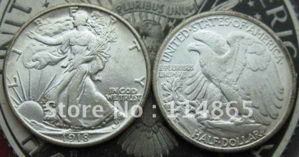 1918-S Walking Liberty Half Dollar UNC COIN COPY FREE SHIPPING