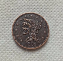 Hobo Nickel Coin 1851 Half Cents COPY commemorative coins