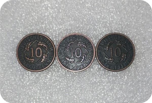 1923,1925 Germany 10 Rentenpfennig Copy coins Commemorative Coins Art Collection