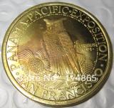 1915 S $50 GOLD PANAMA PACIFIC ROUND COMMEMORATIVE COPY commemorative coins