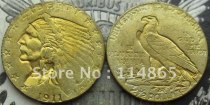 1911 $2 1/2 Indian Head Eagle Gold Coin COPY FREE SHIPPING