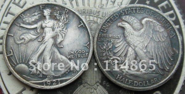 1921-D Walking Liberty Half DollarCOIN COPY FREE SHIPPING