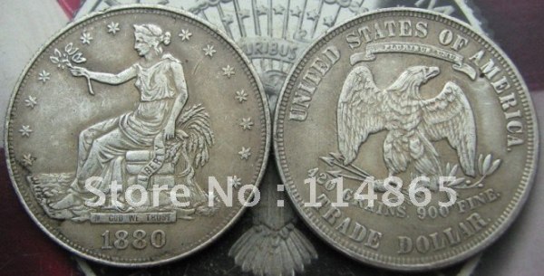 1880-P Trade Dollar COIN COPY FREE SHIPPING
