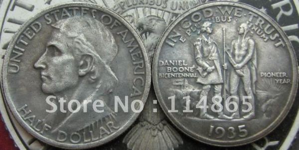 1935  BOONE BICENTENNIAL COMMEMORATIVE HALF DOLLAR