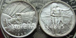 1938- D  OREGON TRAIL COMMEMORATIVE HALF DOLLAR UNC COPY FREE SHIPPING