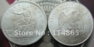 1875-CC Trade Dollar UNC COIN COPY FREE SHIPPING