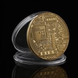 Gold/Silver-Plated Bitcoin Coin Collectible BitCoin Art Collection Gift Physical