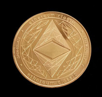 Gold/Silver-Plated Ethereum Coin Commemorative Coin Art Collection Gift Physical Metal Imitation Home Party Decoration
