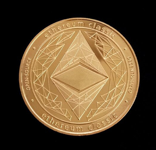Gold/Silver-Plated Ethereum Coin Commemorative Coin Art Collection Gift Physical Metal Imitation Home Party Decoration