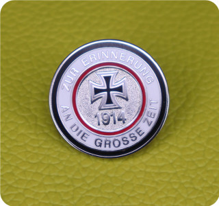 WW2 WWII 1914 German cross Badge Pin(AN DIE GROSSE ZEIT ZUR ERINNERUNG)