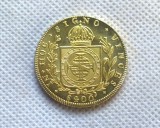 1825  Brazil 6400 Reis Pedro I Gold Copy Coin commemorative coins