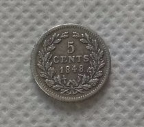 1848 Netherlands 5 Cents Copy Coin commemorative coins