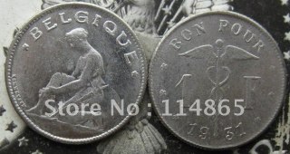 BELGIUM 1931, 1 FRANC NICKEL.legend in french COPY commemorative coins