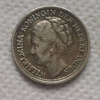 1945 Netherlands 25 Cents - Wilhelmina  COPY COIN commemorative coins