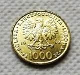 1982 POLAND 1000 ZLOTYCH GOLD POPE JOHN PAUL II Copy commemorative coins