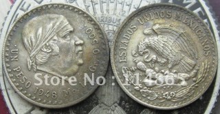1948 MEXICO 1 PESO COPY commemorative coins
