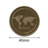 Gold/Silver-Plated Ripple Coin Commemorative Round XRP Ripple Crypto Currency Plated Coin Collectible BitCoin Art Collection