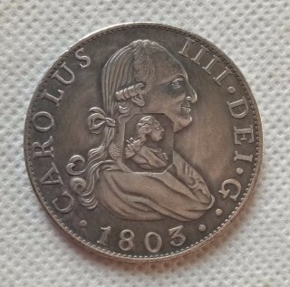 1803 United Kingdom 8 Reales - George III Countermarked Coinage COPY COIN FREE SHIPPING