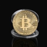 Gold/Silver-Plated Bitcoin Coin Collectible BitCoin Art Collection Gift Physical