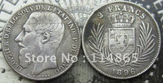 CONGO FREE STATE 2 FRANCS 1896 COPY commemorative coins