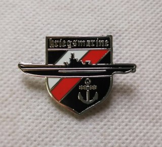 WW2 German Military Army Cross U Boat Pin Badge Metal Brooch