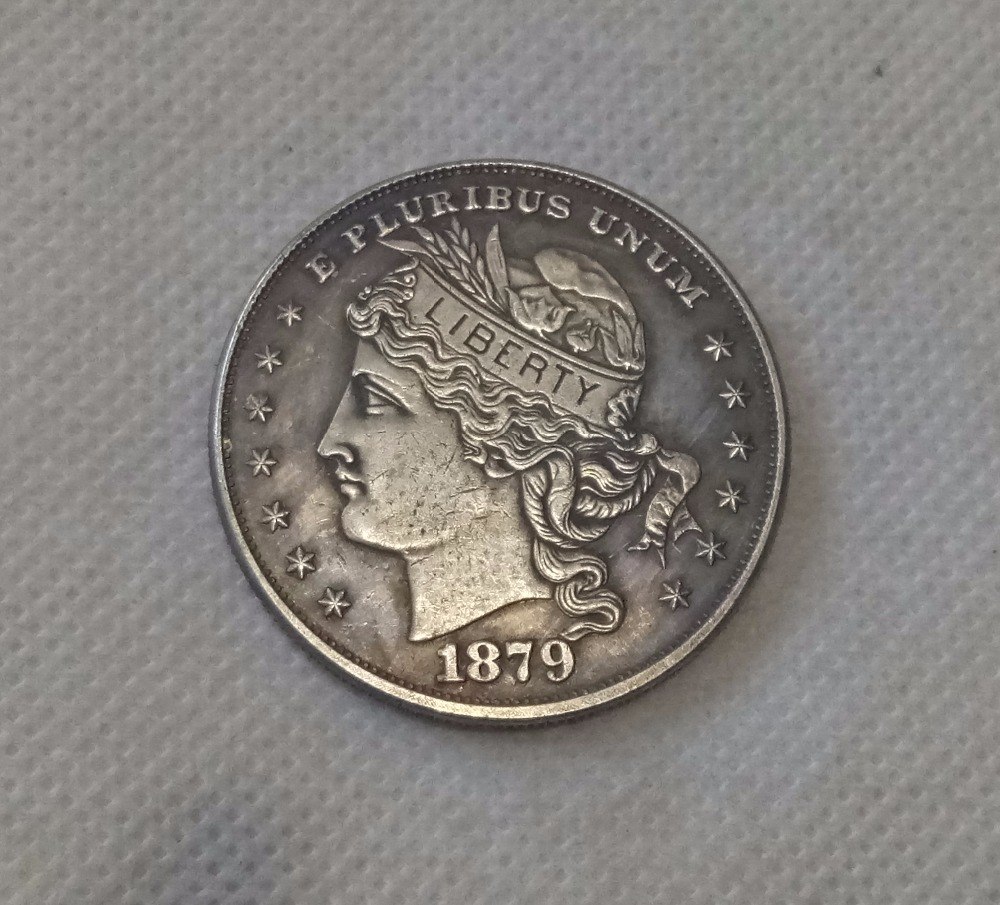 US$ 2.40 - 1879 $1 Goloid Metric Dollar COPY commemorative coins - www