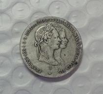 1854 Austria - Habsburg 1 Gulden - Franz Joseph I commemorative coins