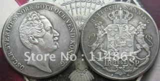 1852 Sweden Riksdale Copy Coin commemorative coins