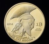 Gold Plated Titan Commemorative Coin BTC Bitcoin Collectible Collection Physical antique imitation home party decoration