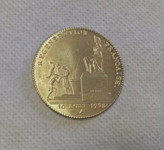 1793 FRANCE 5 Decimes Paris Robespierre Fontaine COPY COIN commemorative coins