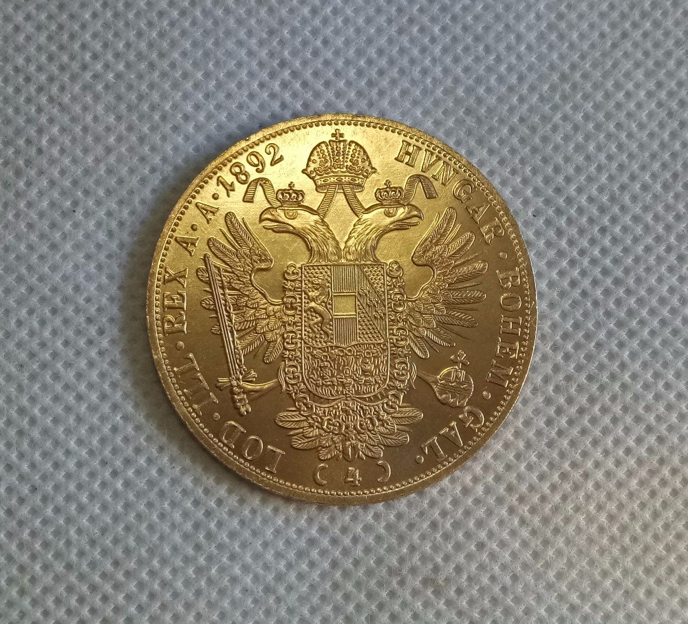 US$ 2.80 - 1890-1894 Austria 4 Ducat Gold Copy Coin commemorative coins -  m.dashumiaocoin.com