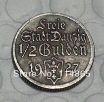 Poland Danzig Free City Silver Coin 1/2 Gulden 1927 COPY commemorative coins