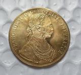 1880 Austria 4 Ducat Gold Copy Coin commemorative coins